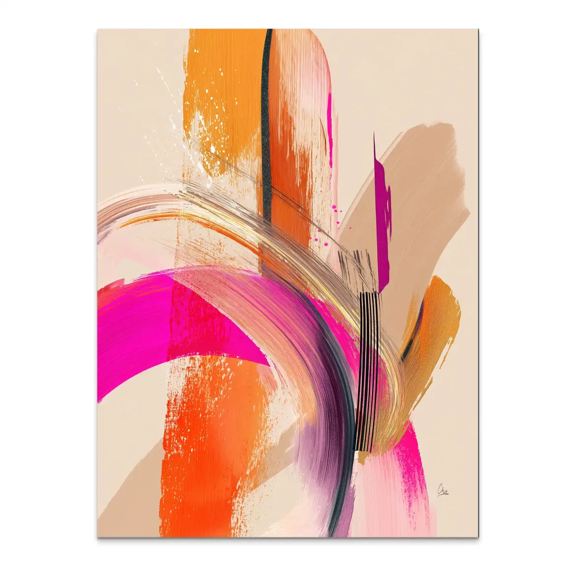 Amber Wave Alu Dibond Bild