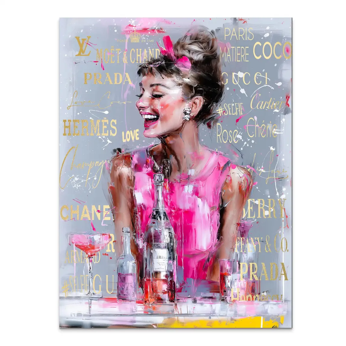 Audrey Pop Couture Alu Dibond Bild