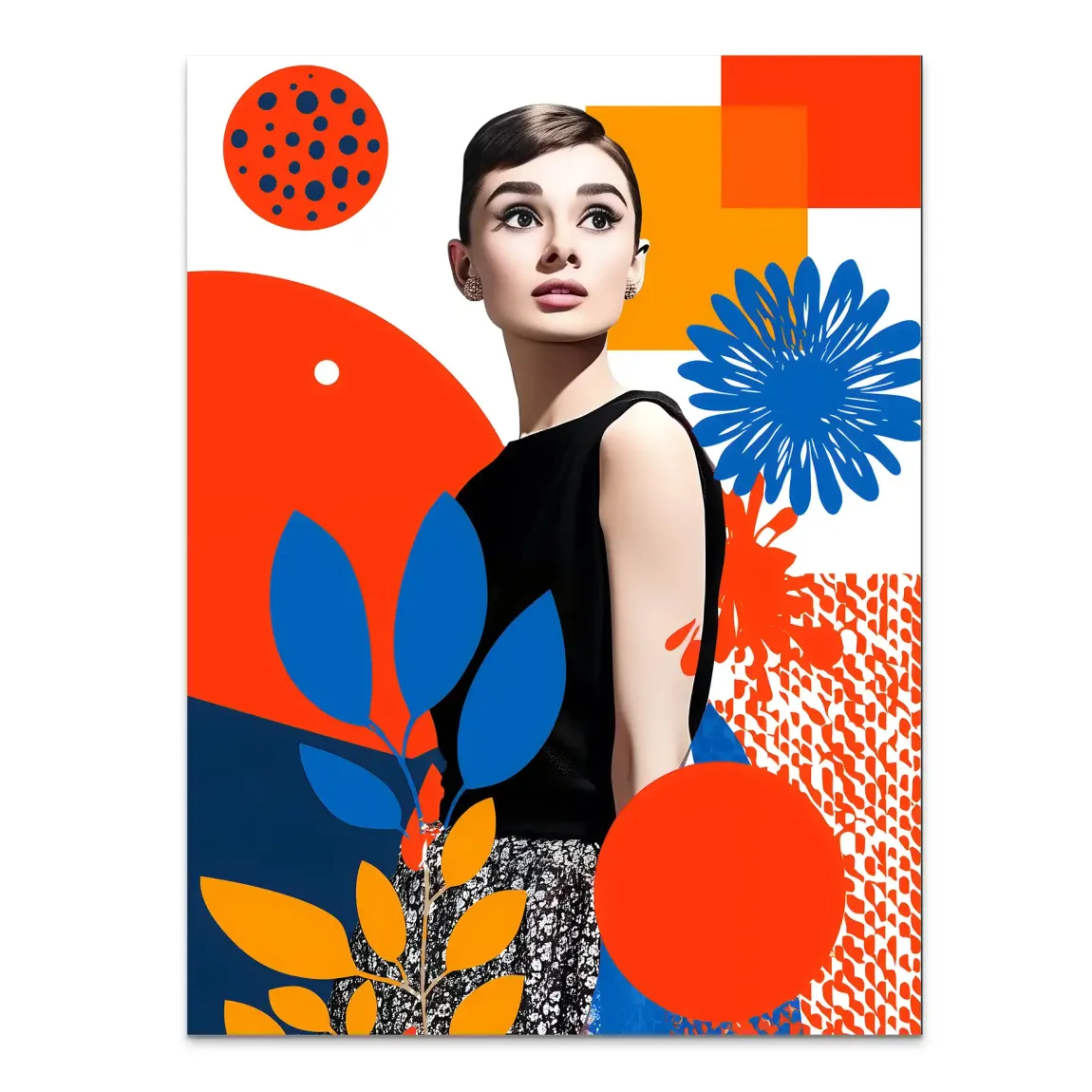 Audrey Hepburn Blooming Alu Dibond Bild INGALERIE