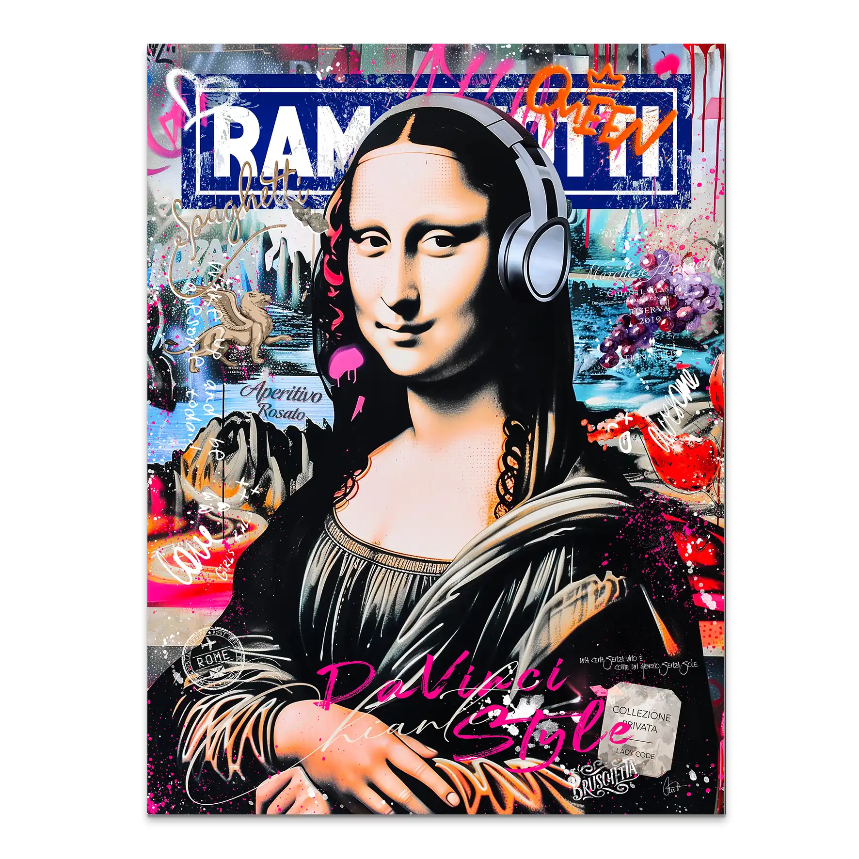 Mona Lisa Pop Art AluDibond Bild INGALERIE