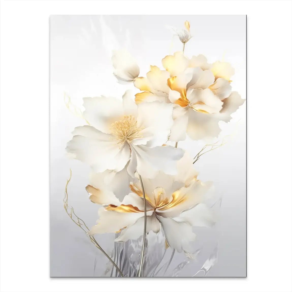 White Flower Alu Dibond Bild INGALERIE