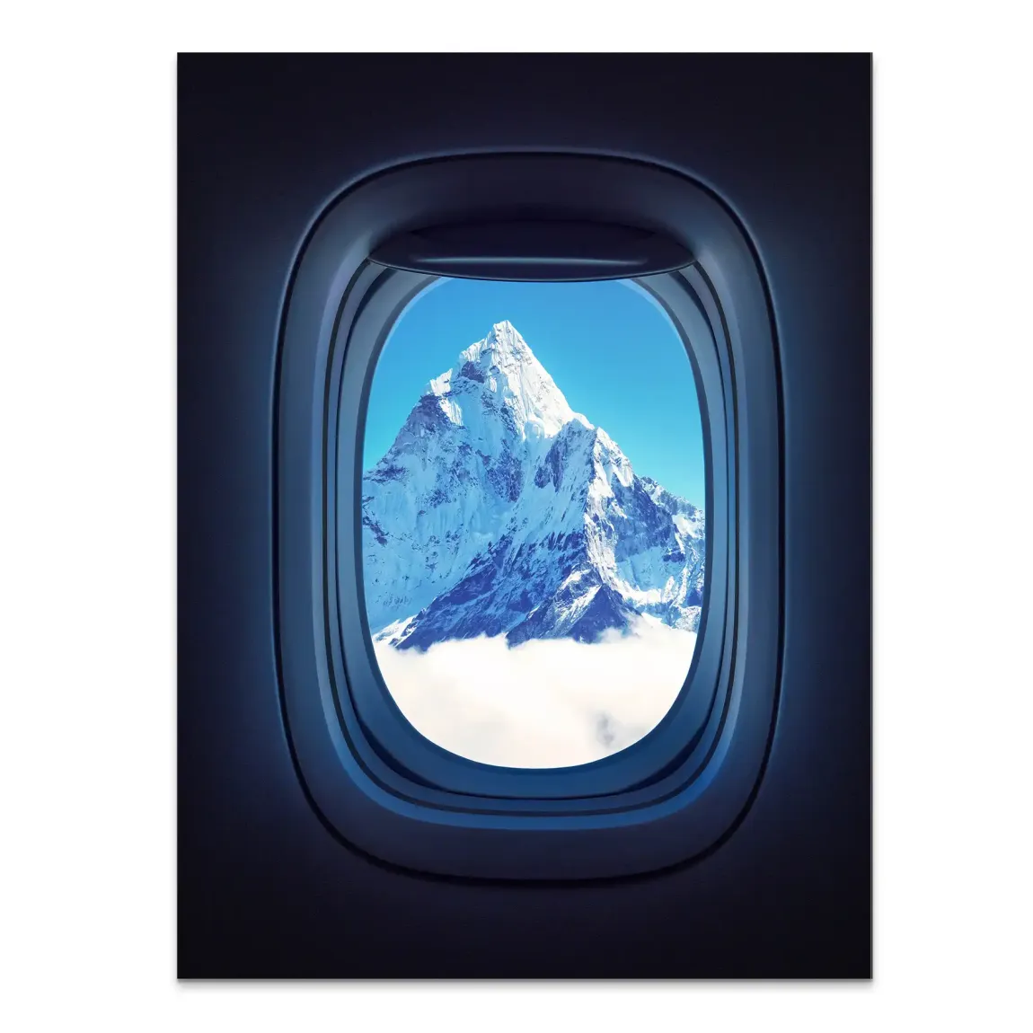 Flugzeugfenster Mount Everest Alu Dibond Bild