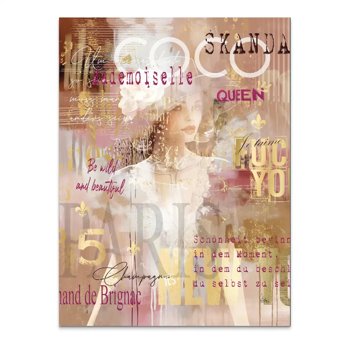 Coco Mademoiselle Alu Dibond Bild