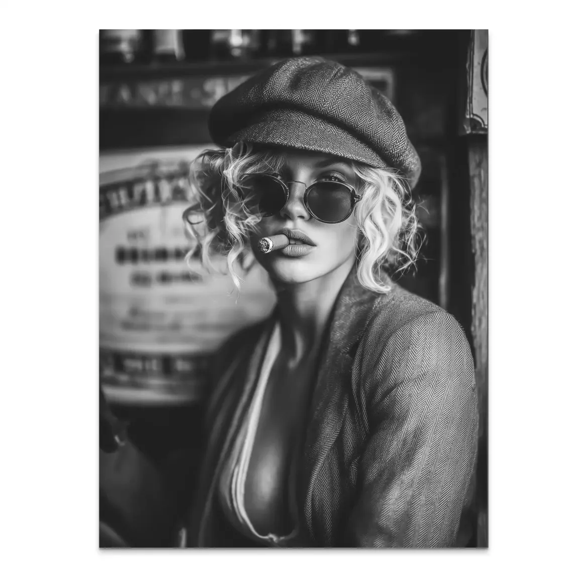 Smoked Confidence Noir Alu Dibond Bild