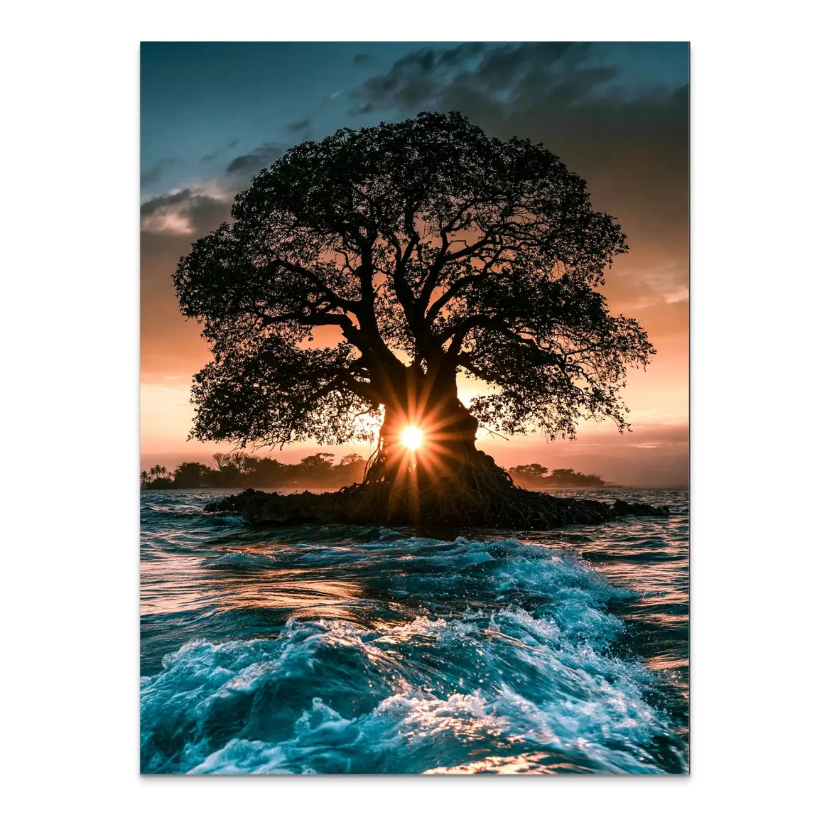 Sonnenbaum Alu Dibond Wandbild