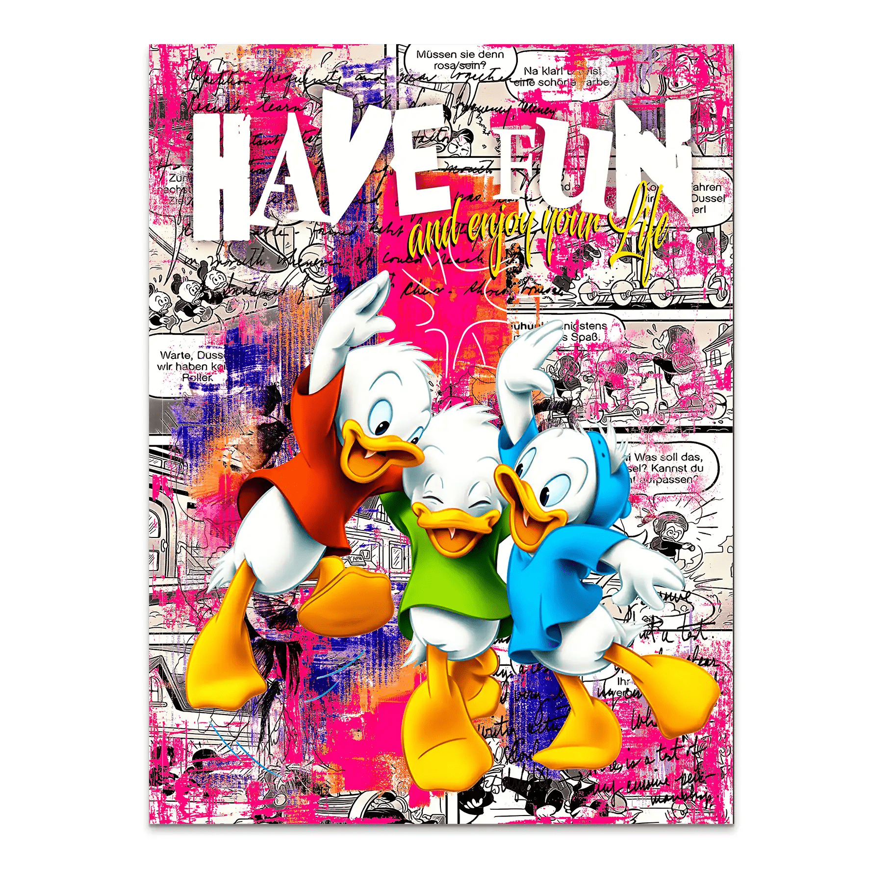 Duck Kids Pop Art AluDibond Bild INGALERIE