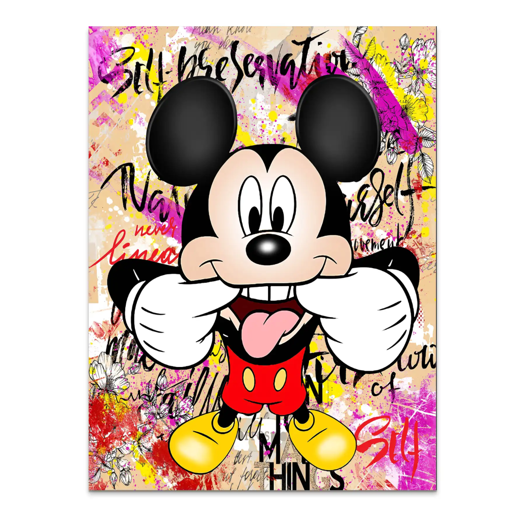 Micky Smile Pop Art AluDibond Bild INGALERIE