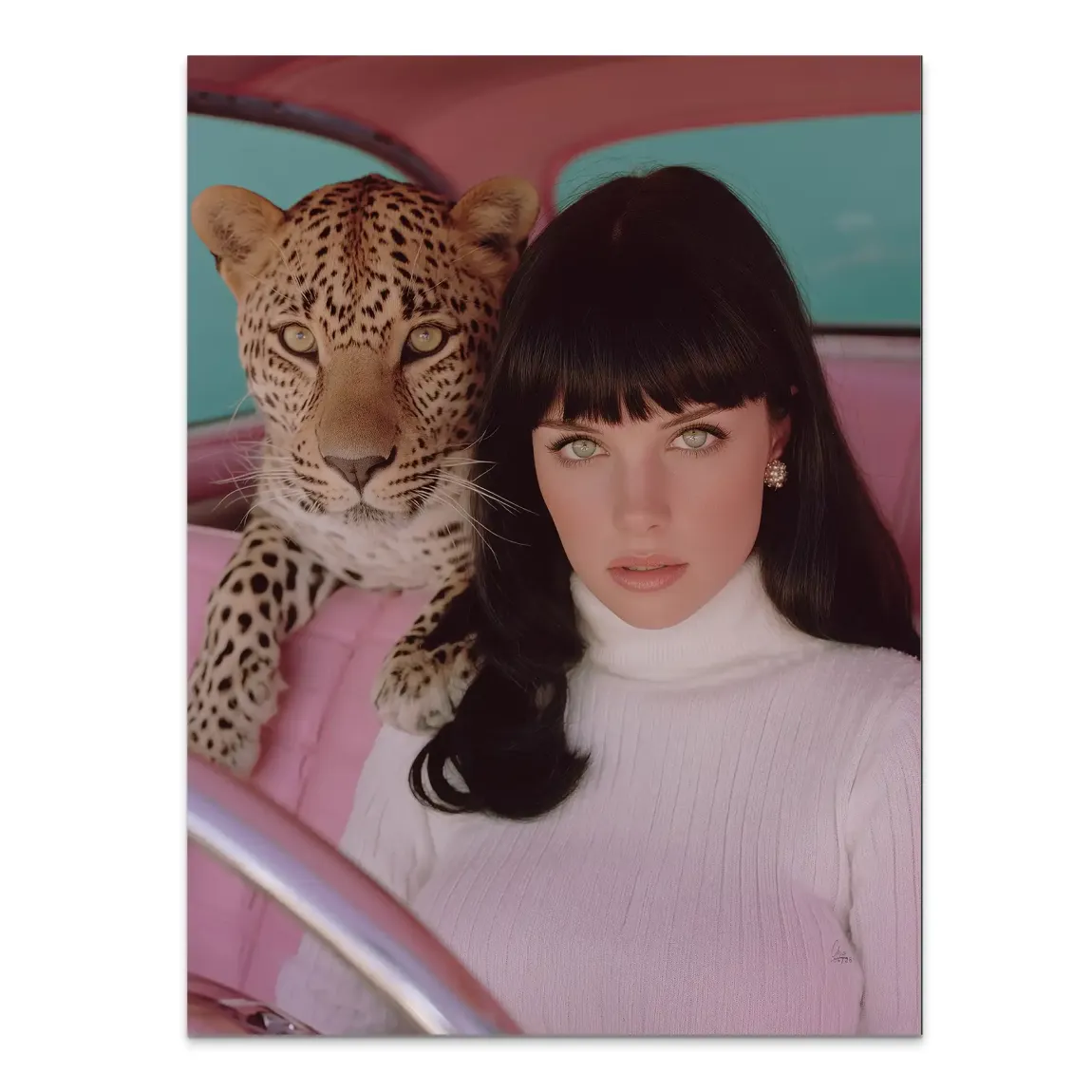 Leopard Diva Alu Dibond Wandbild