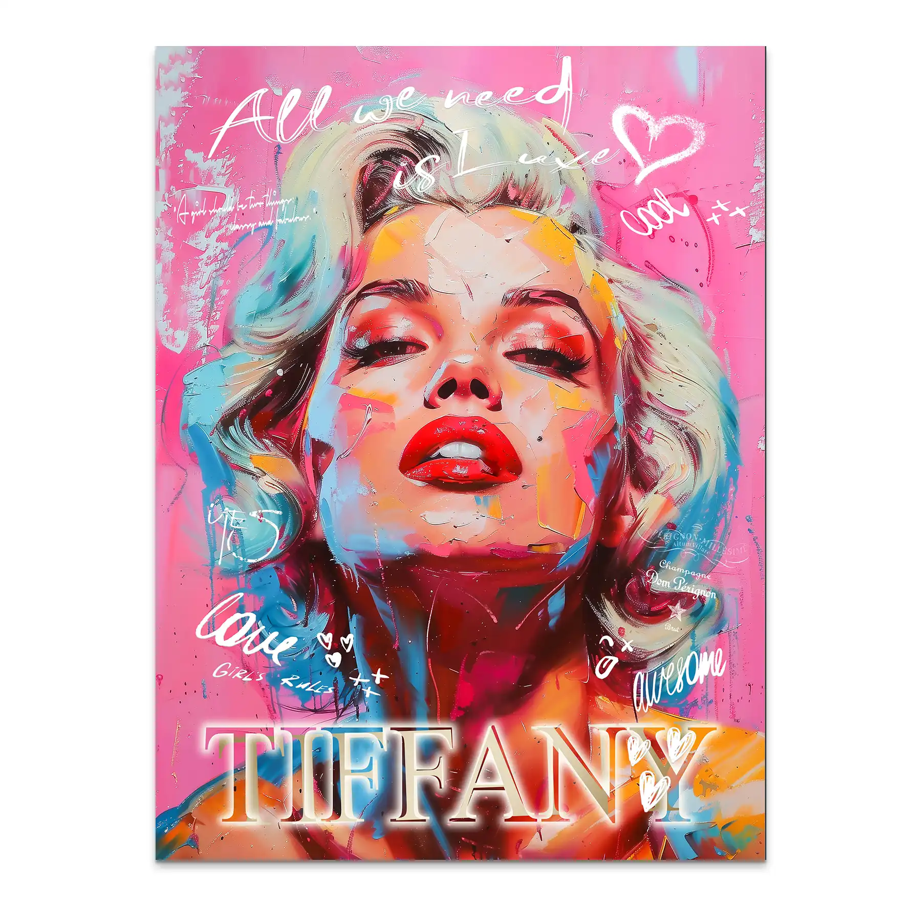 Marilyn Tiffany AluDibond Bild INGALERIE