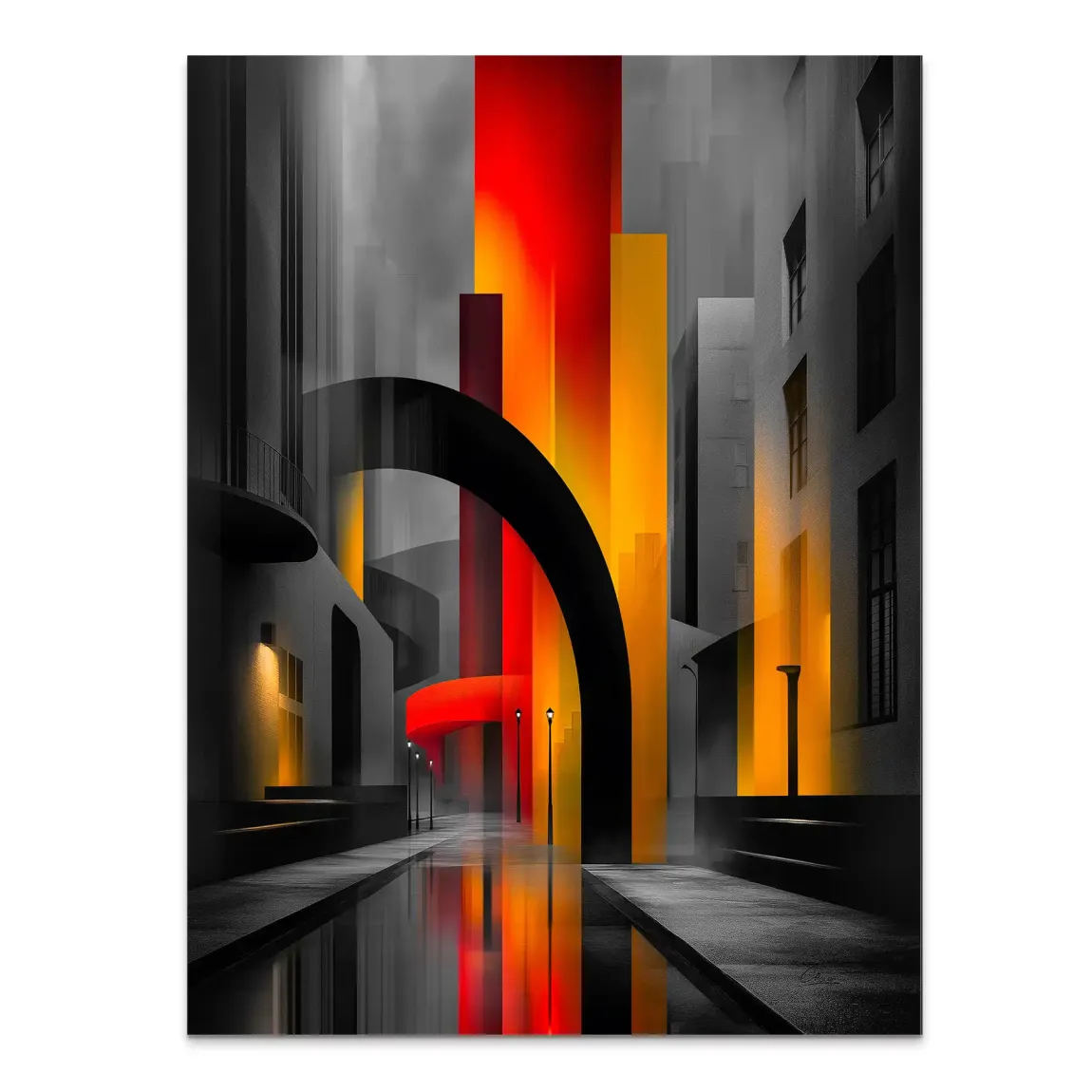 Midnight City Alu Dibond Bild INGALERIE