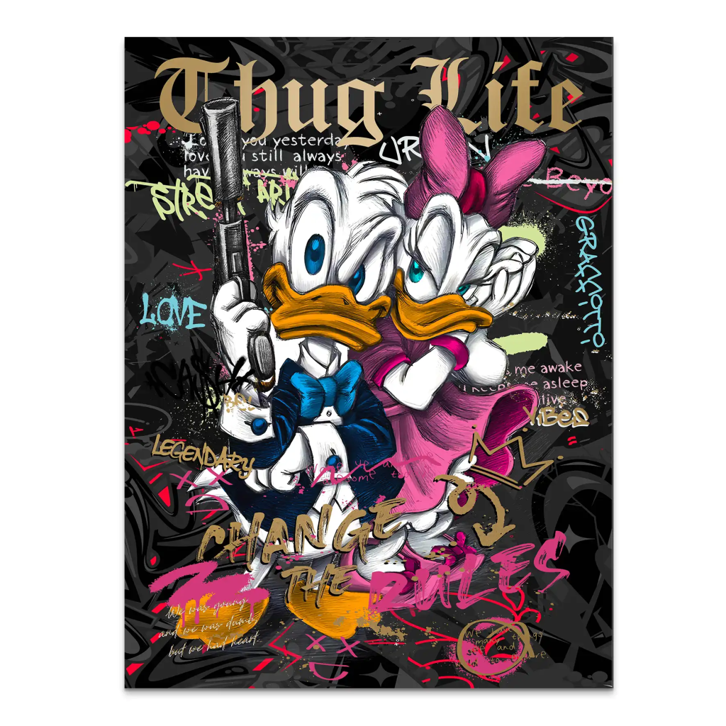 Donald Thug Life AluDibond Bild INGALERIE