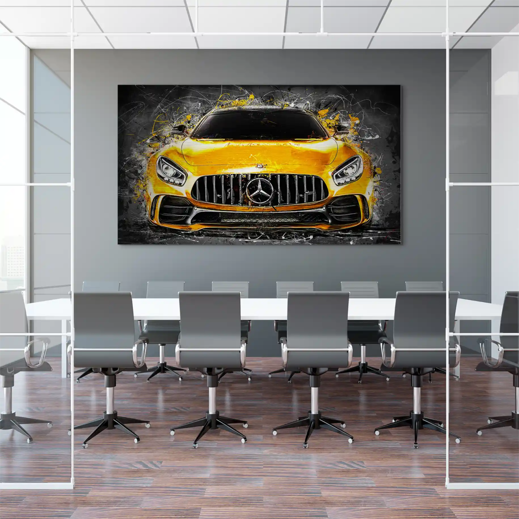 Mercedes AMG GT Yellow Style Style Alu Gebürstet INGALERIE