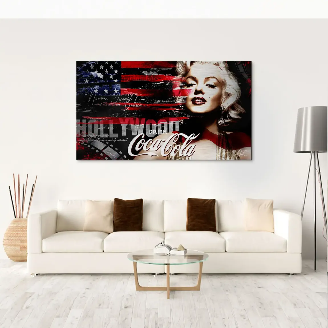 Marilyn Hollywood Glamour Alu Gebürstet