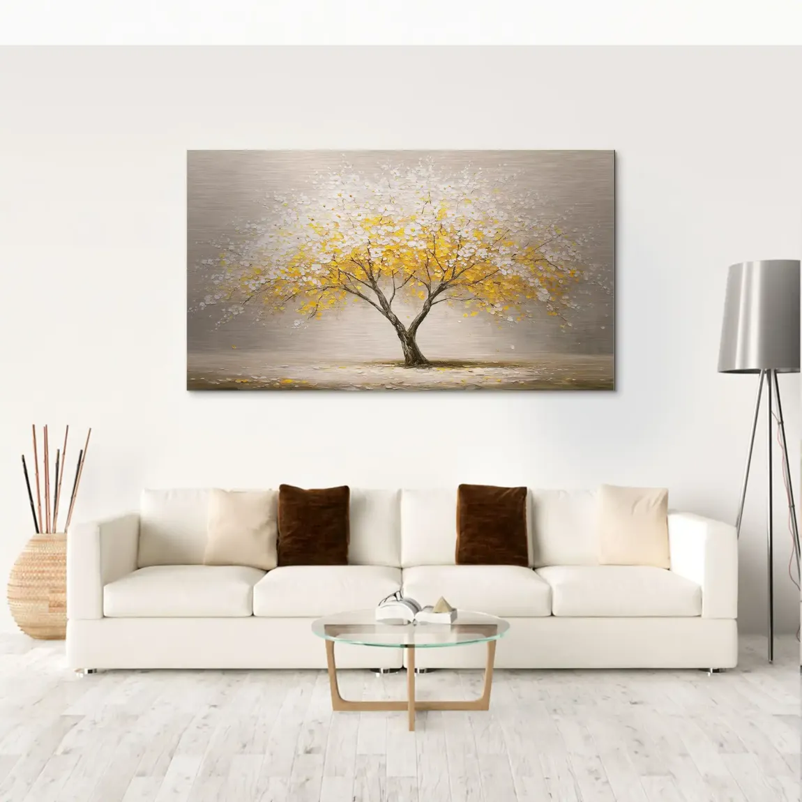 Golden Tree Art Alu Gebürstet