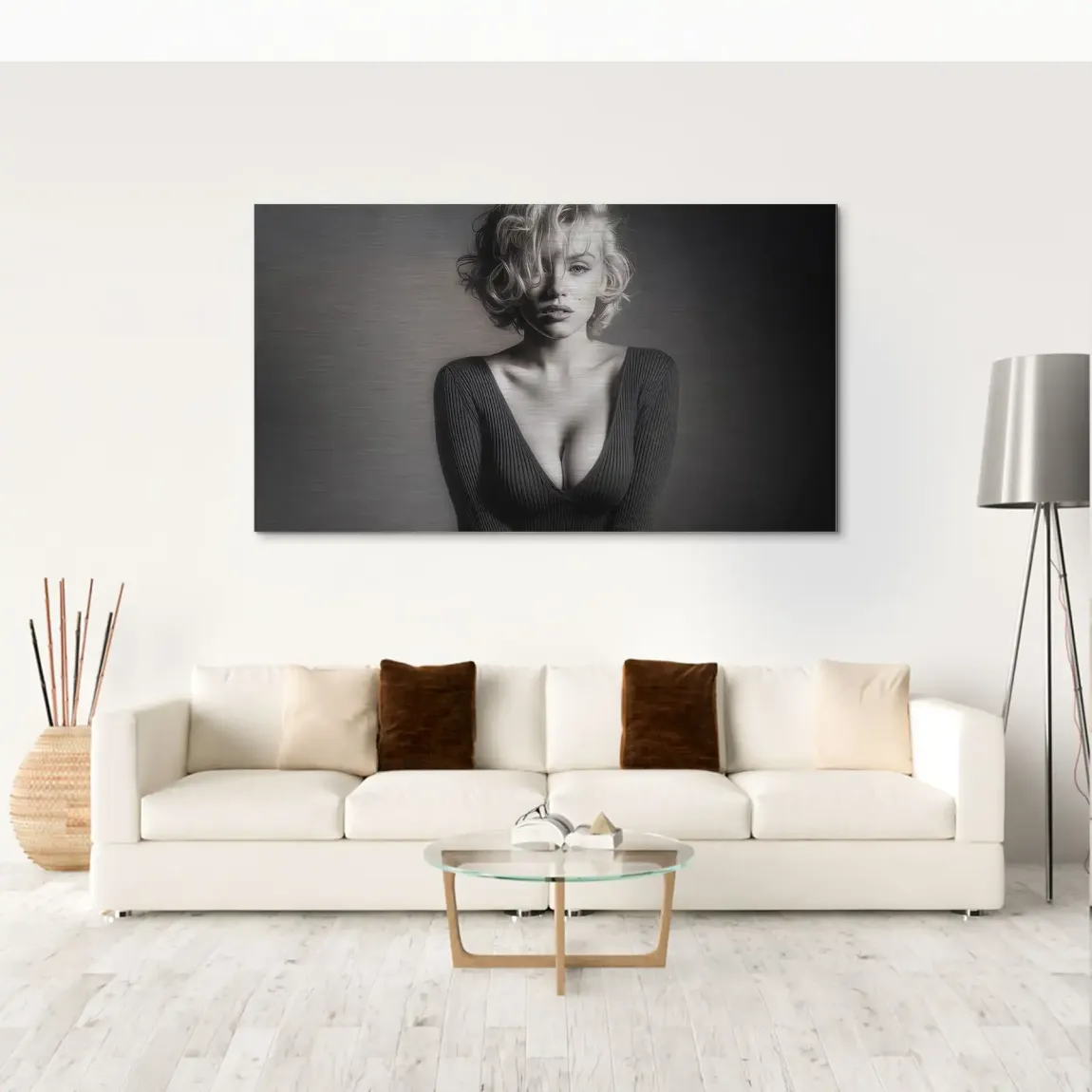 Marilyn Monroe Glam Night Alu Gebürstet