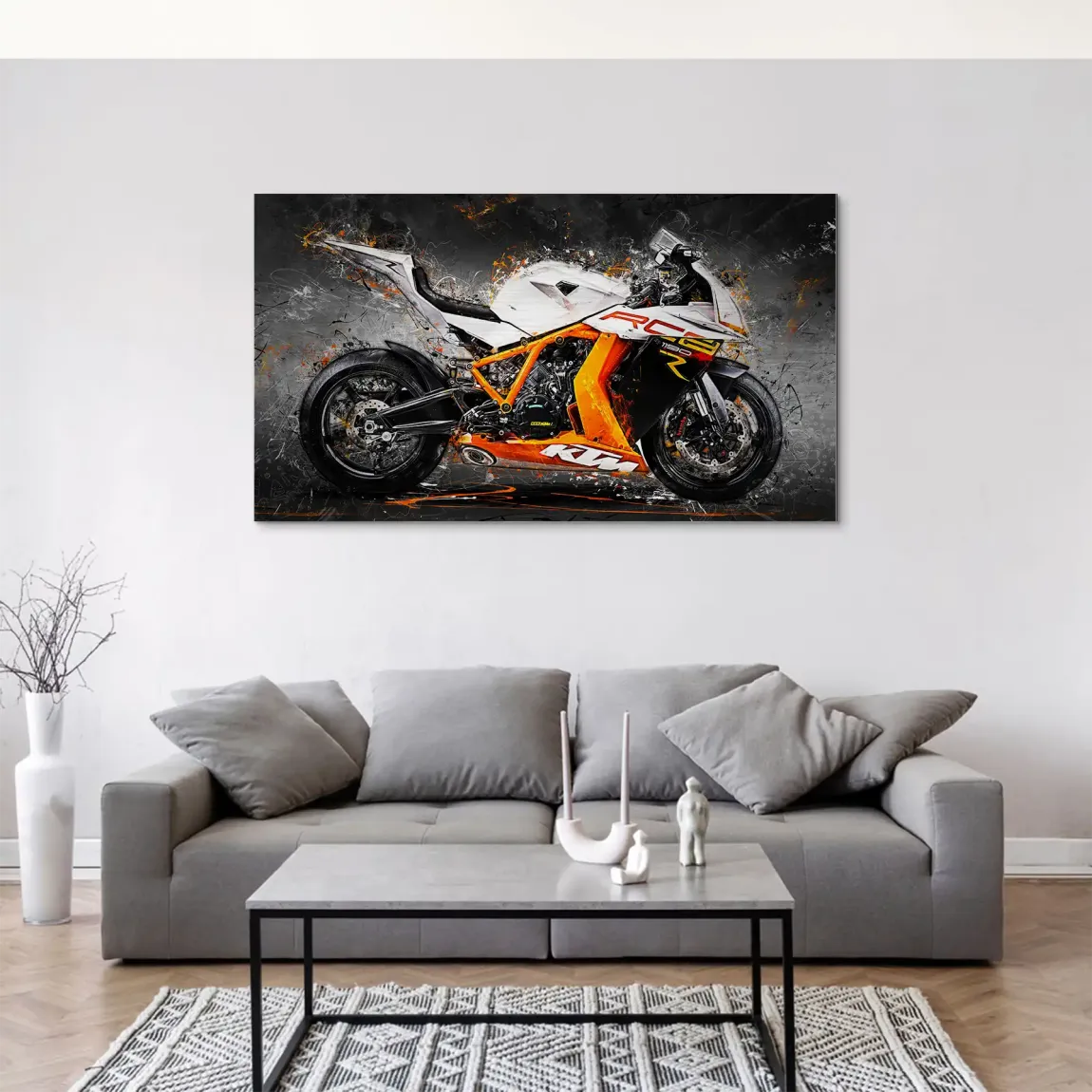 KTM RC8 Abstrakt Alu Gebürstet