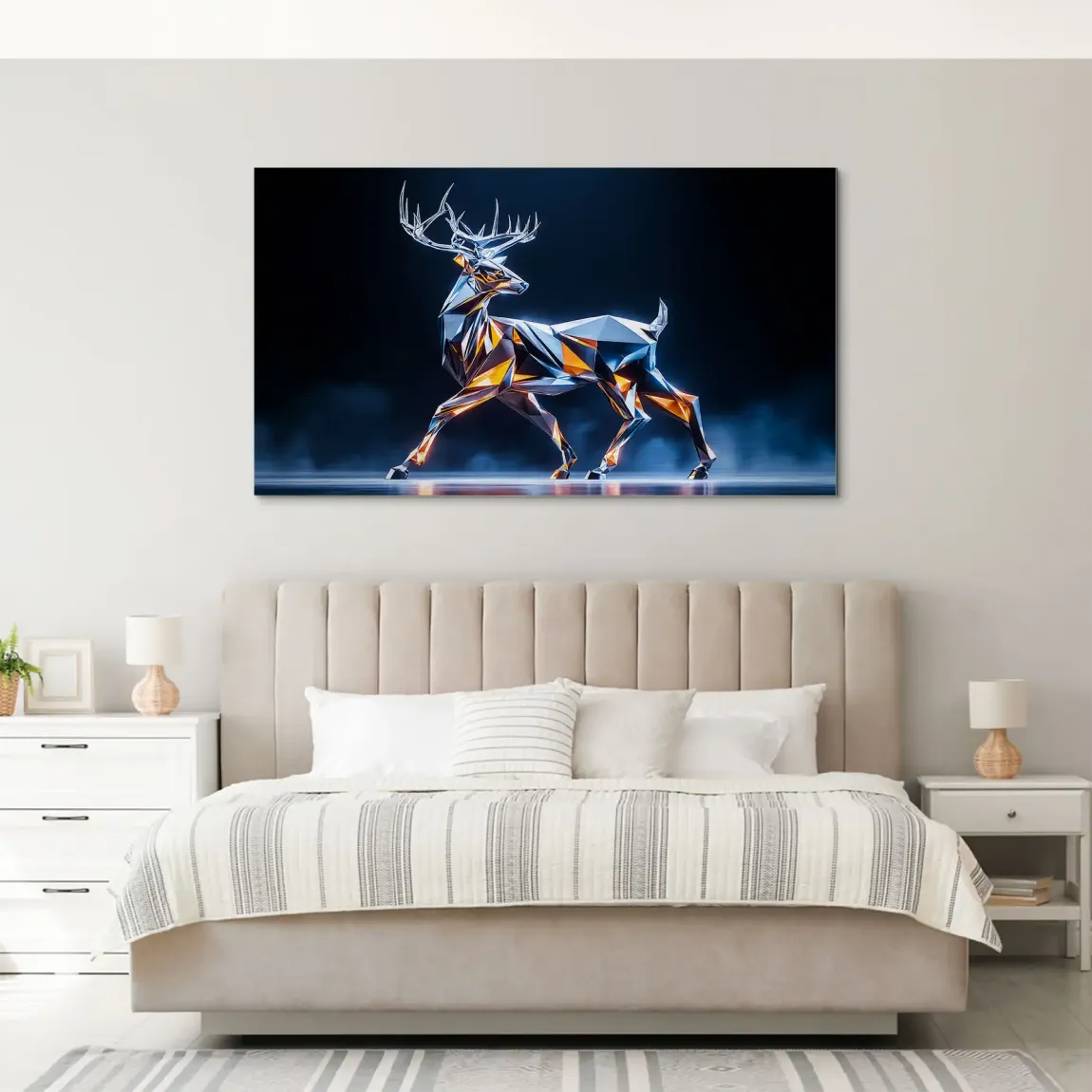 Kristall Hirsch Alu Gebürstet