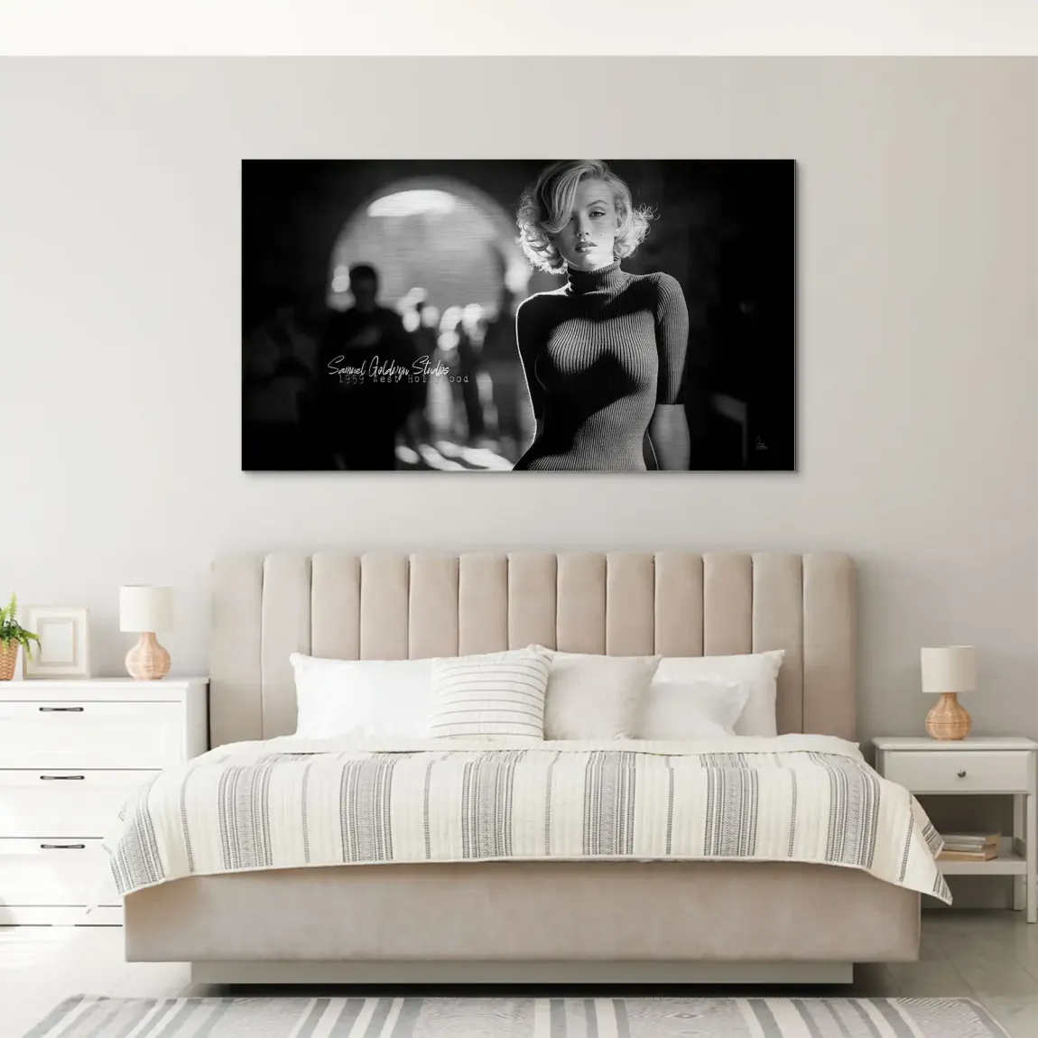 Marilyn Monroe Studio Aluminiumbild gebürstet