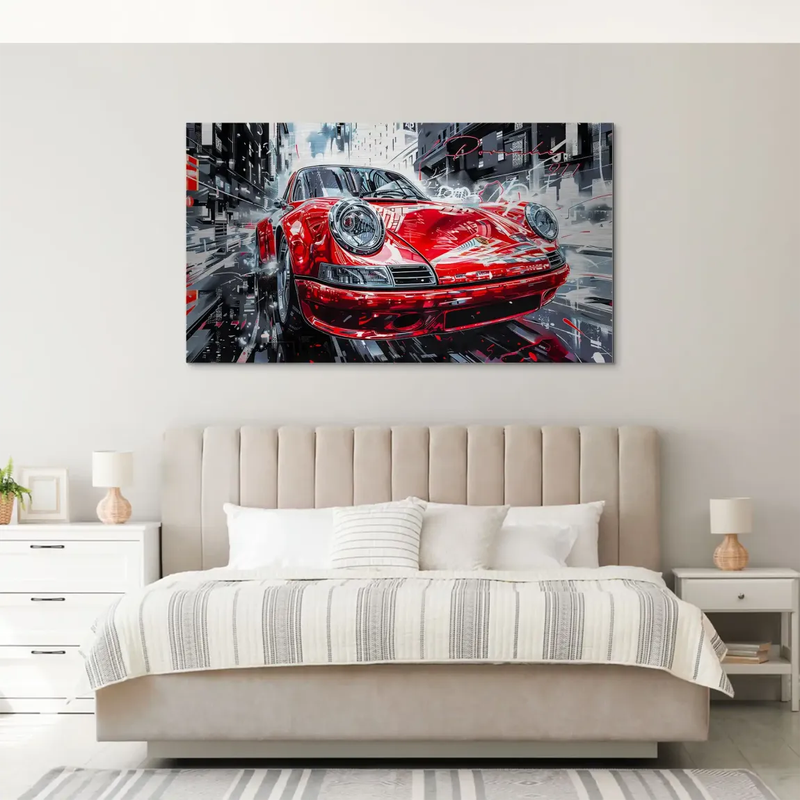 Porsche 911 Red City Alu Gebürstet