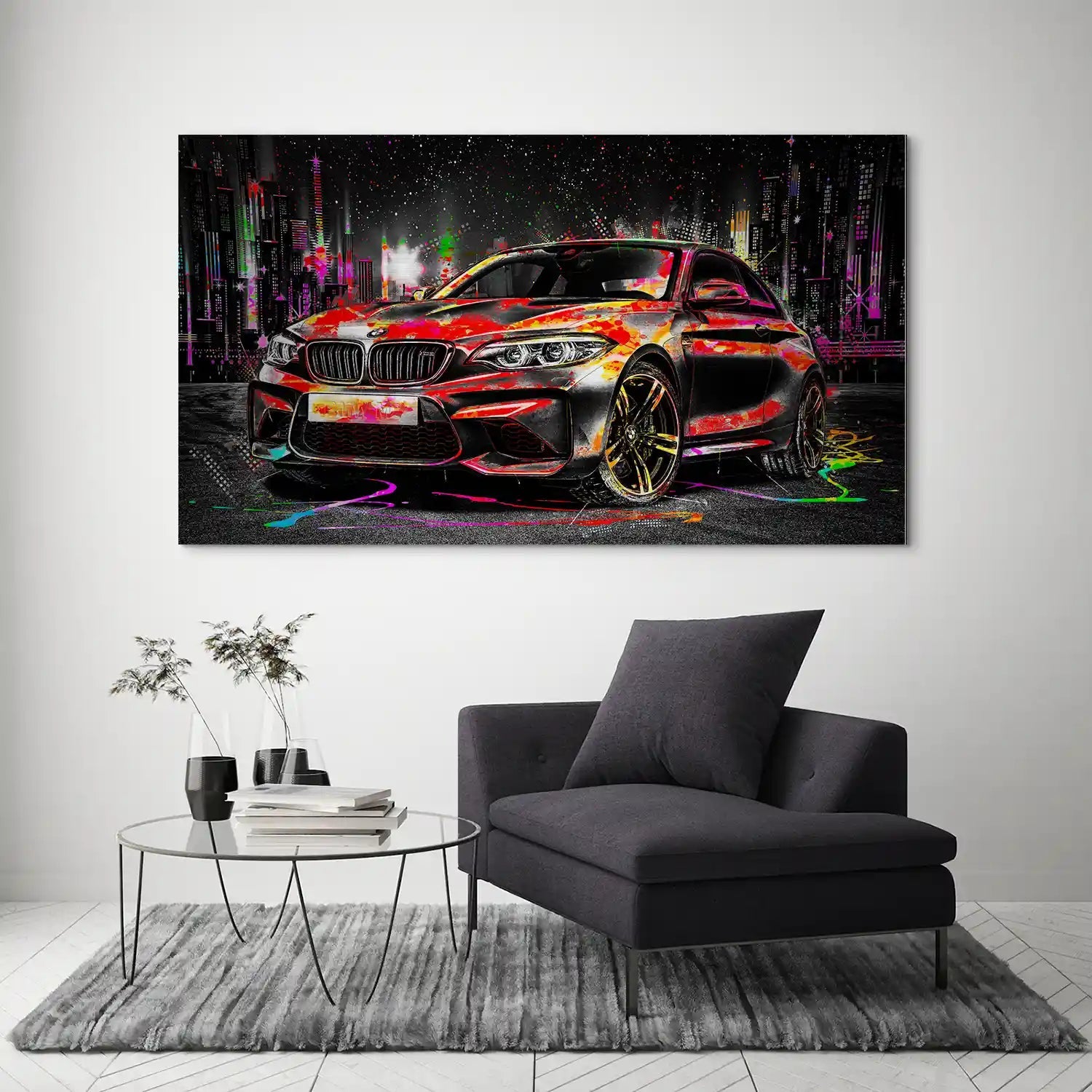 BMW M2 Pop Art Style Alu Gebürstet INGALERIE