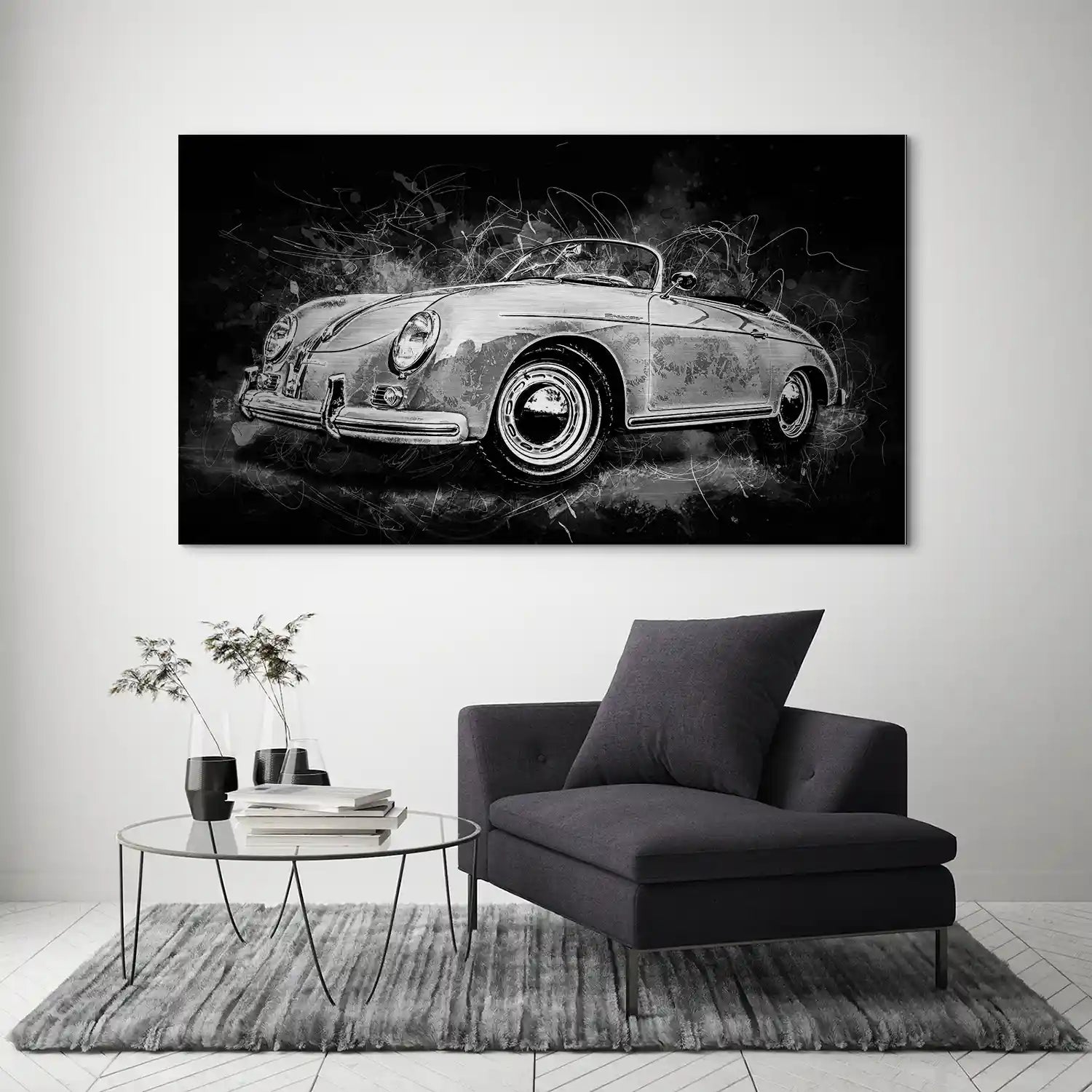 Porsche Speedster Black Style Alu Gebürstet INGALERIE