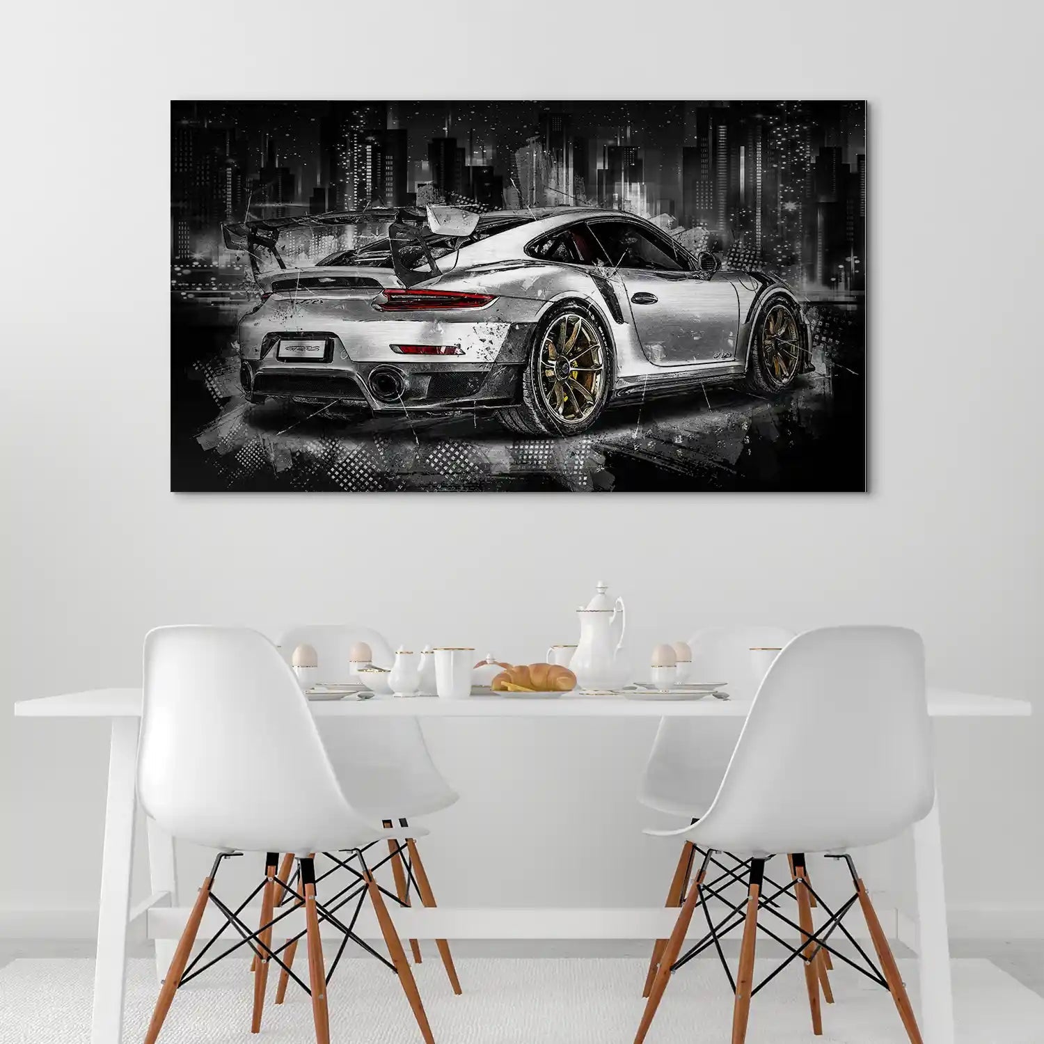 Porsche GT2 RS Abstrakt Alu Gebürstet INGALERIE