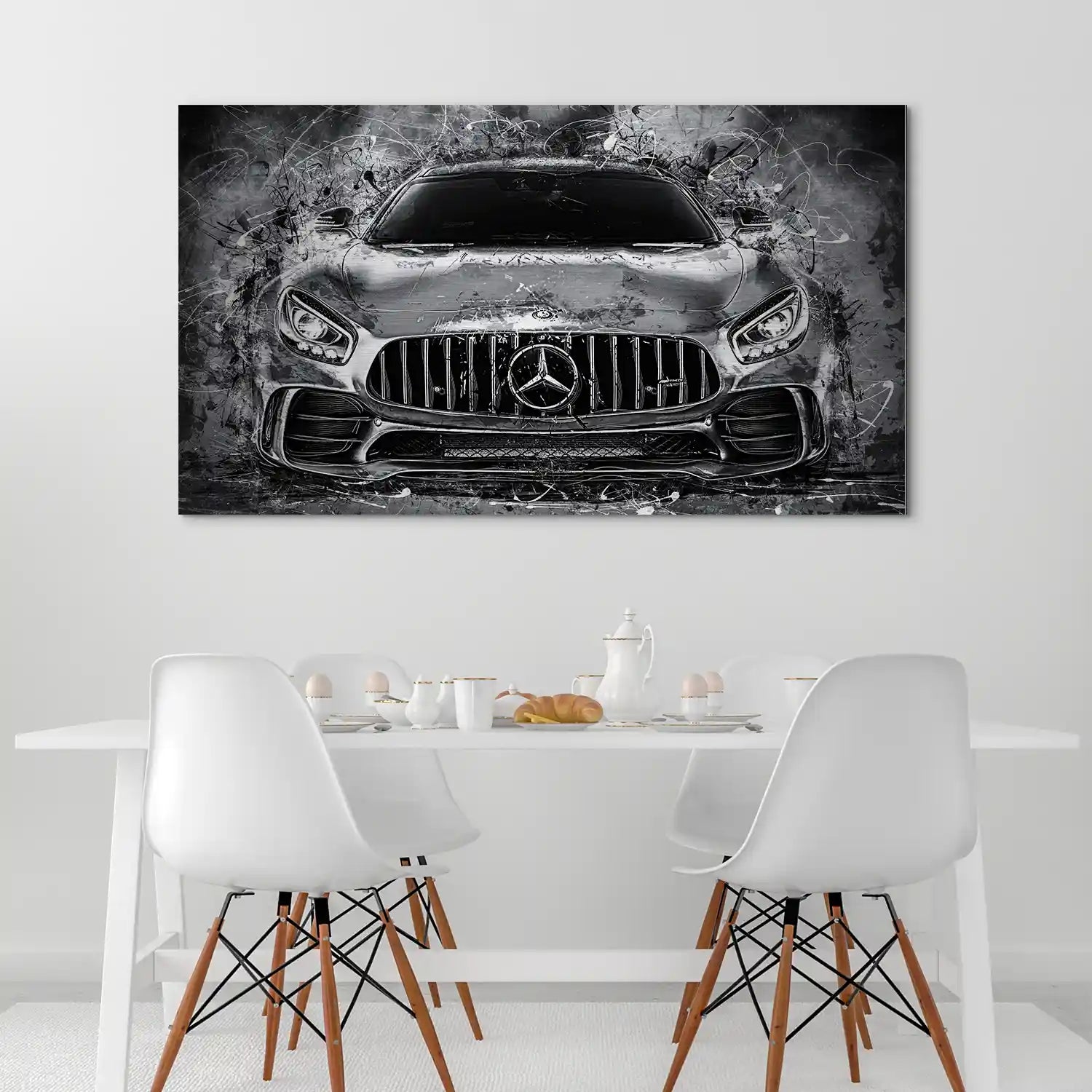 Mercedes AMG GT Silver Style Alu Gebürstet Bild INGALERIE