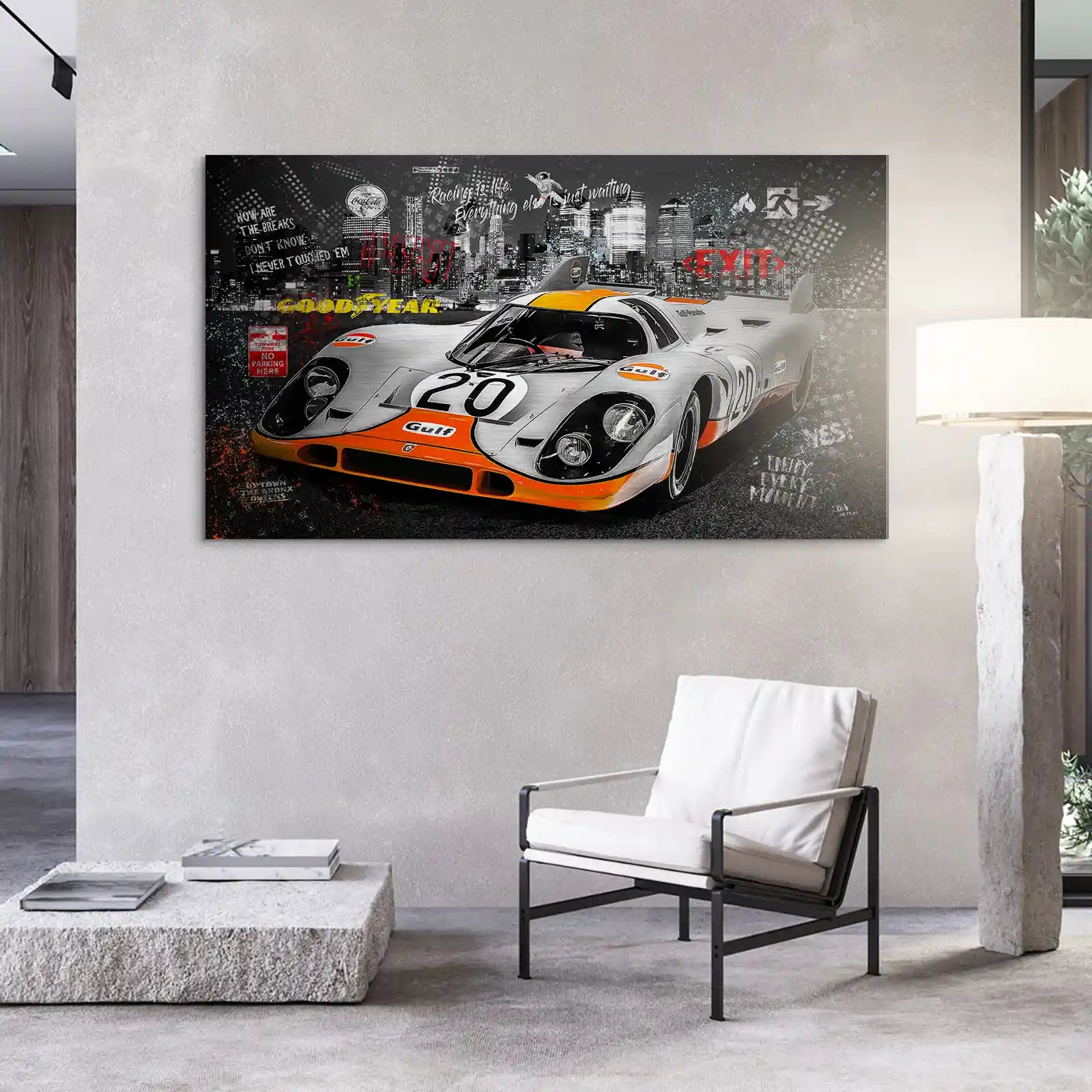 Porsche 917 Pop Art Style Alu Gebürstet INGALERIE