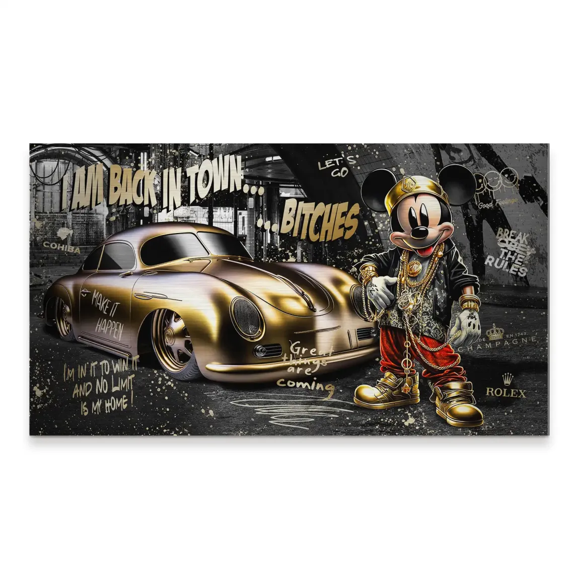 Mickey Gold 356 Porsche Alu Gebürstet