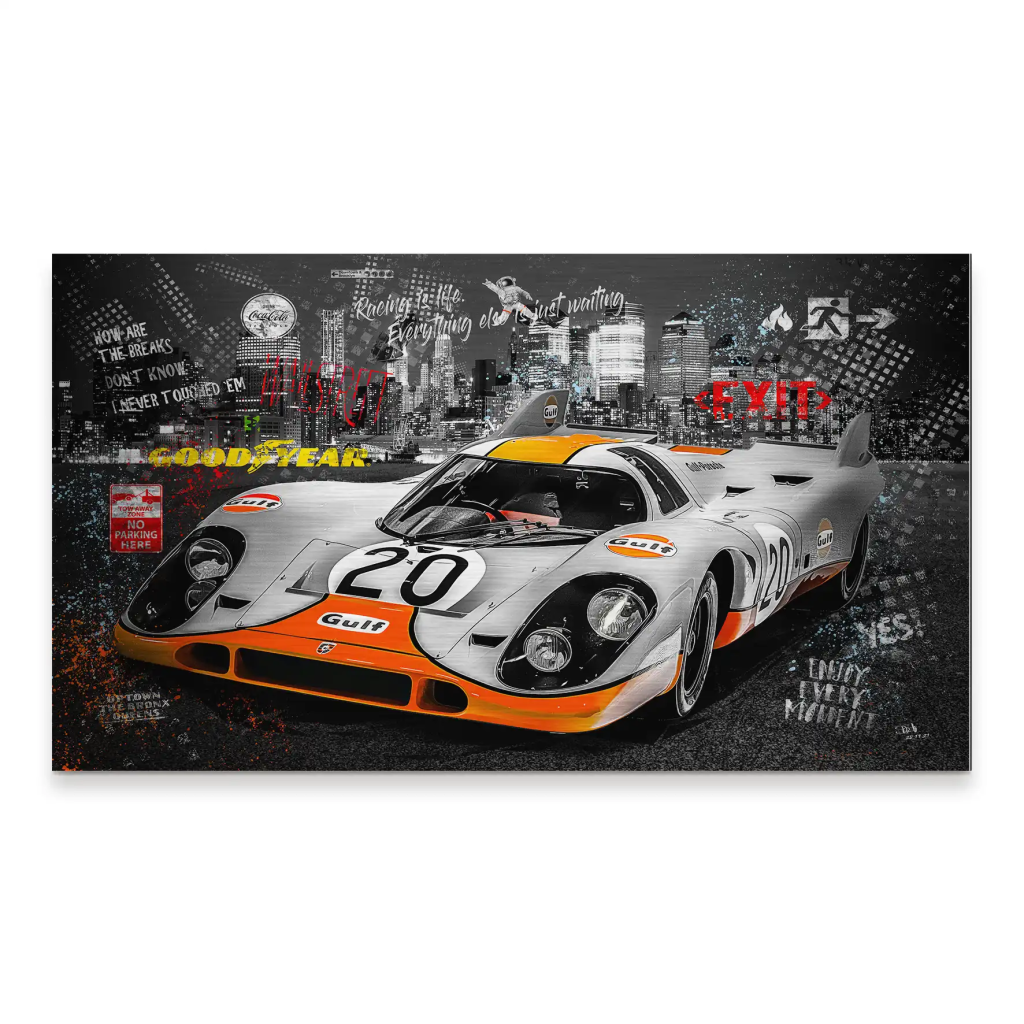 Porsche 917 Pop Art Style Alu Gebürstet INGALERIE