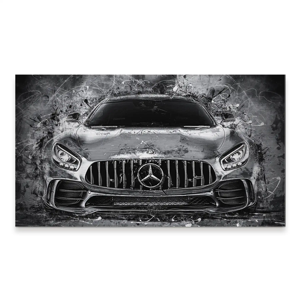 Mercedes AMG GT Silver Style Alu Gebürstet Bild INGALERIE