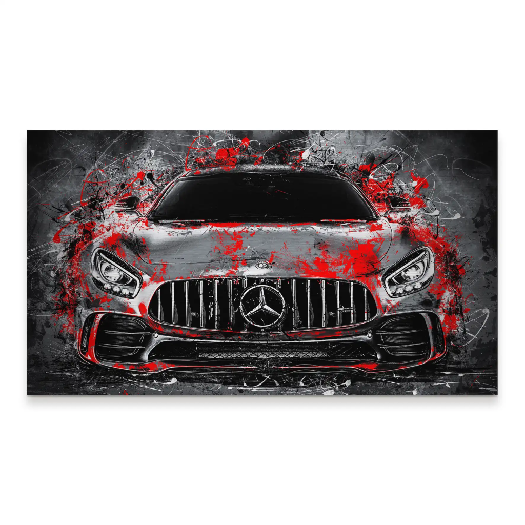 Mercedes AMG GT Abstrakt Style Alu Gebürstet Bild INGALERIE