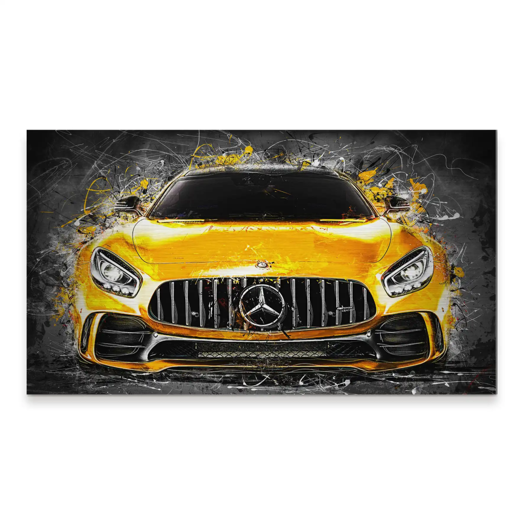 Mercedes AMG GT Yellow Style Style Alu Gebürstet INGALERIE