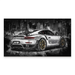 Porsche GT2 RS Abstrakt Alu Gebürstet