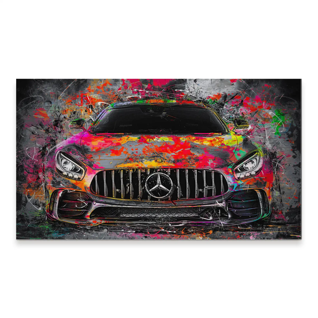 Mercedes AMG GT Pop Art Style Alu Gebürstet INGALERIE