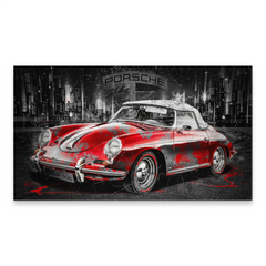 Porsche 356 Abstrakt Alu Gebürstet Bild