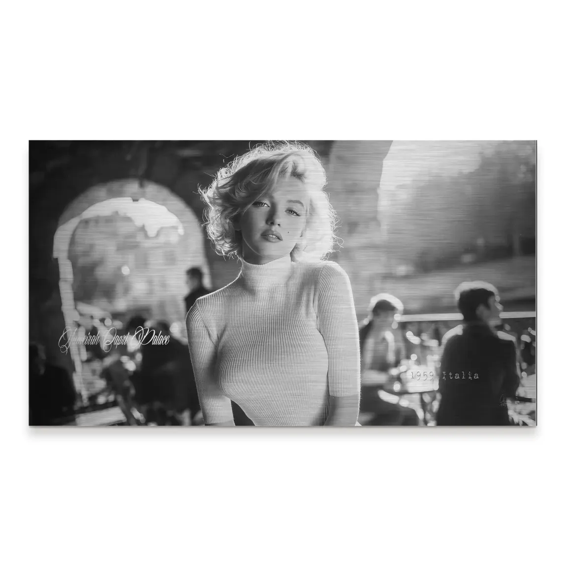 Marilyn Monroe Italia Aluminiumbild gebürstet