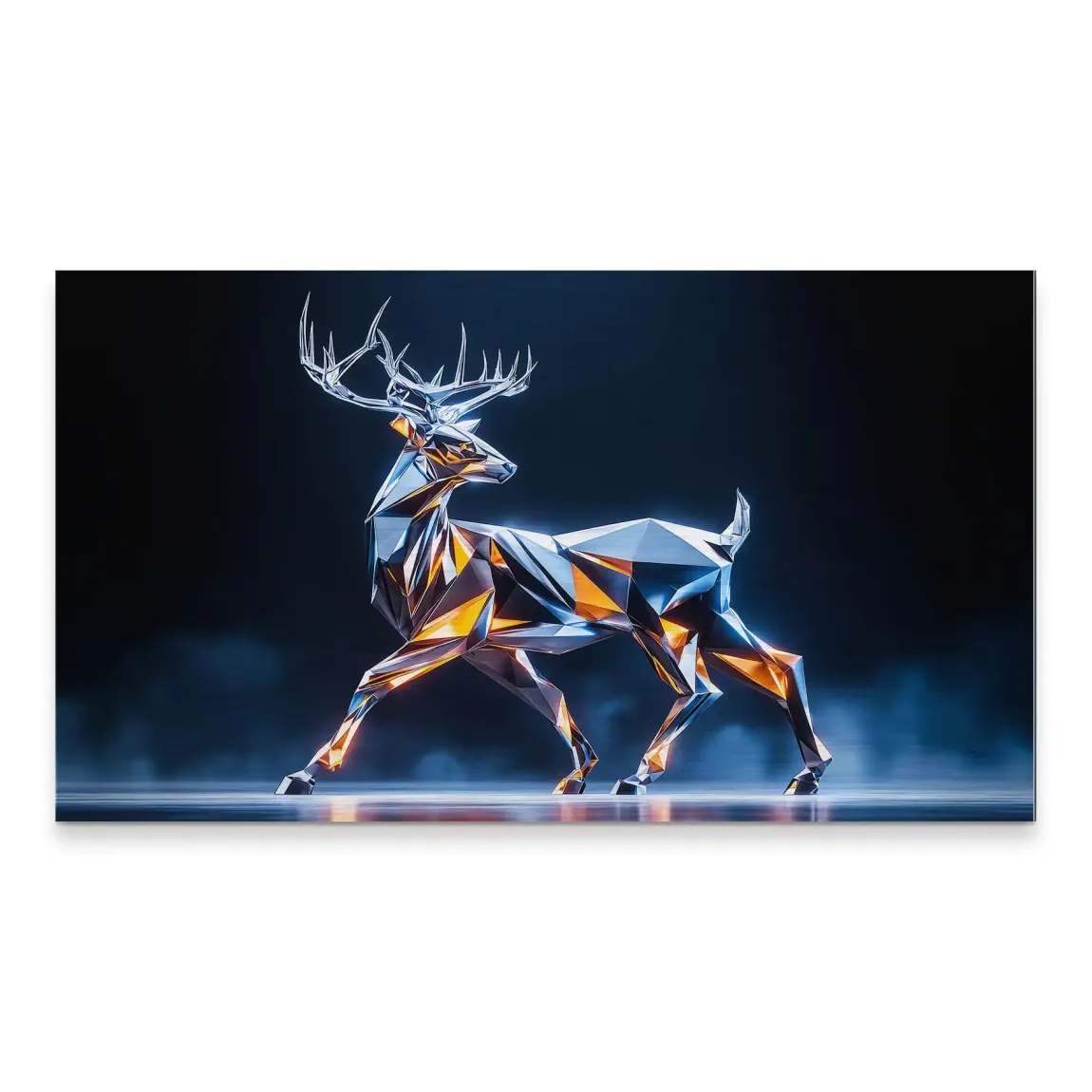 Kristall Hirsch Alu Gebürstet