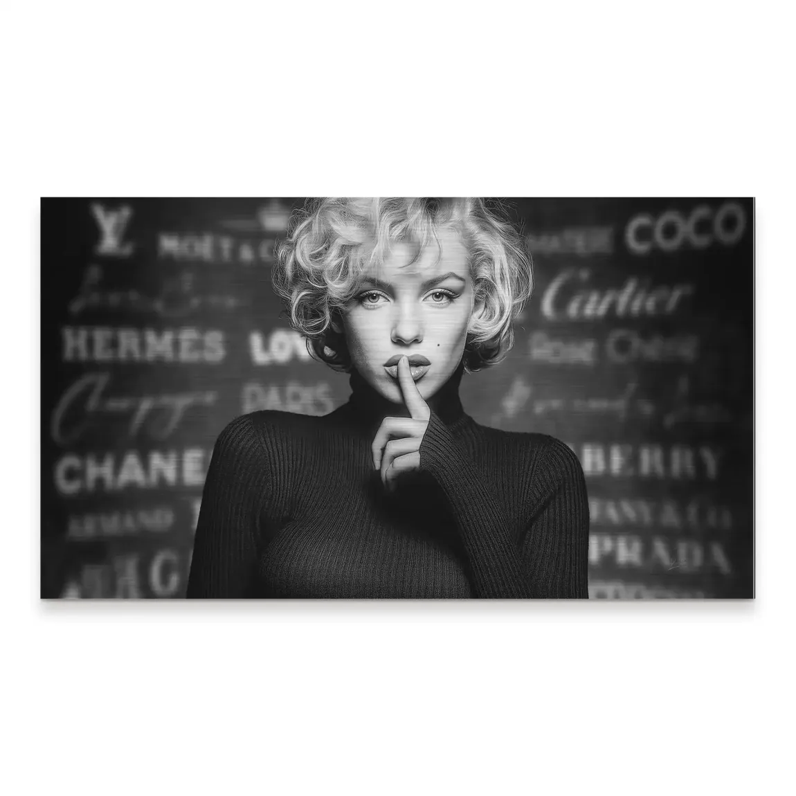 Marilyn Monroe Black Secret Alu Gebürstet