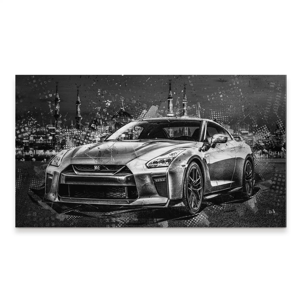 Nissan GT-R Abstrakt Style Alu Gebürstet INGALERIE