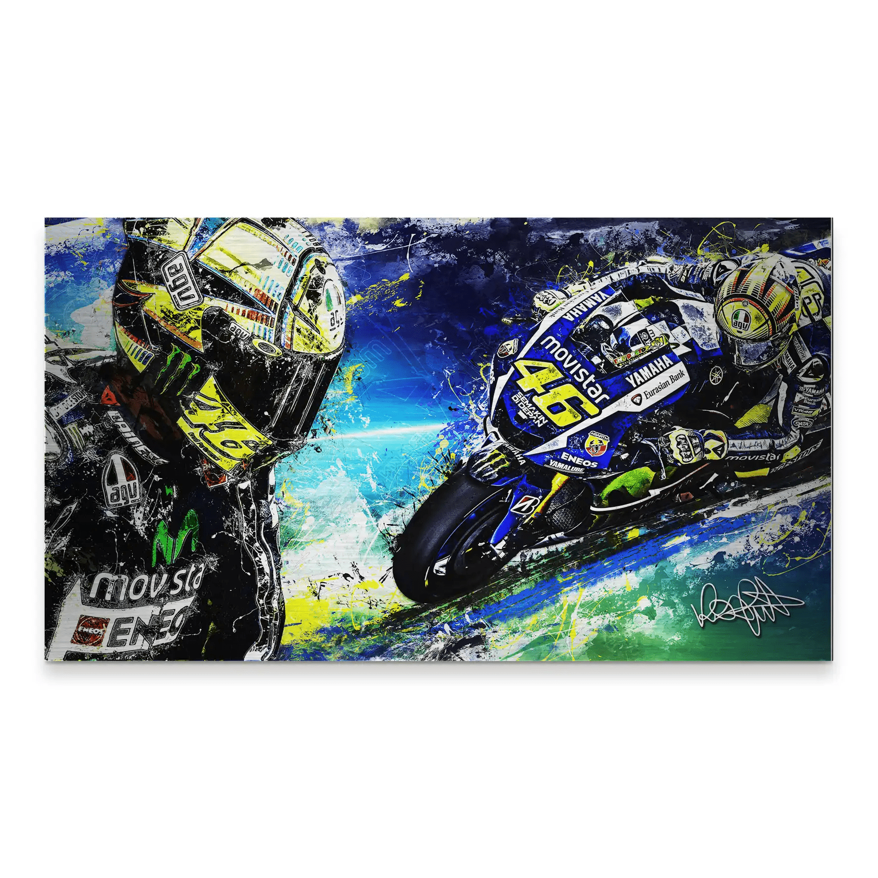 Rossi Moto Art Alu Gebürstet INGALERiE