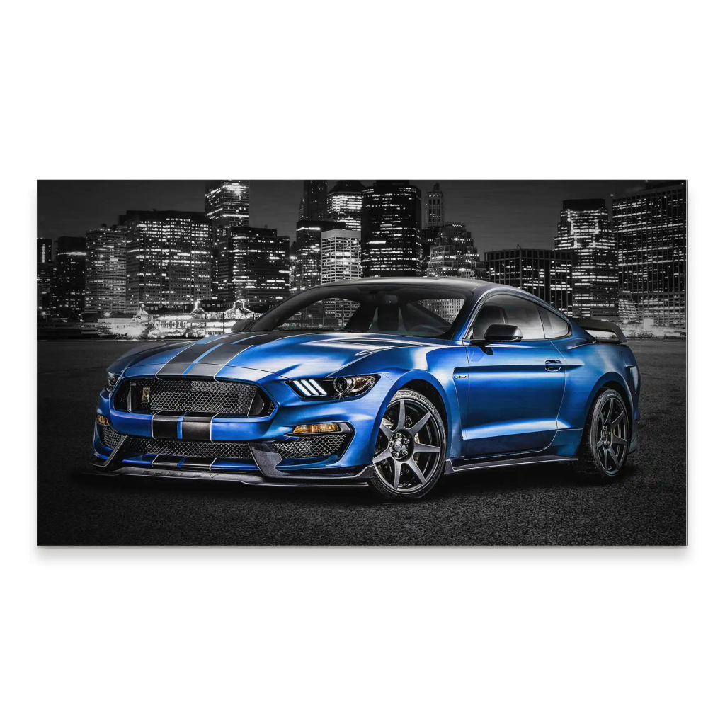 Ford Mustang Blue City Alu Gebürstet INGALERIE