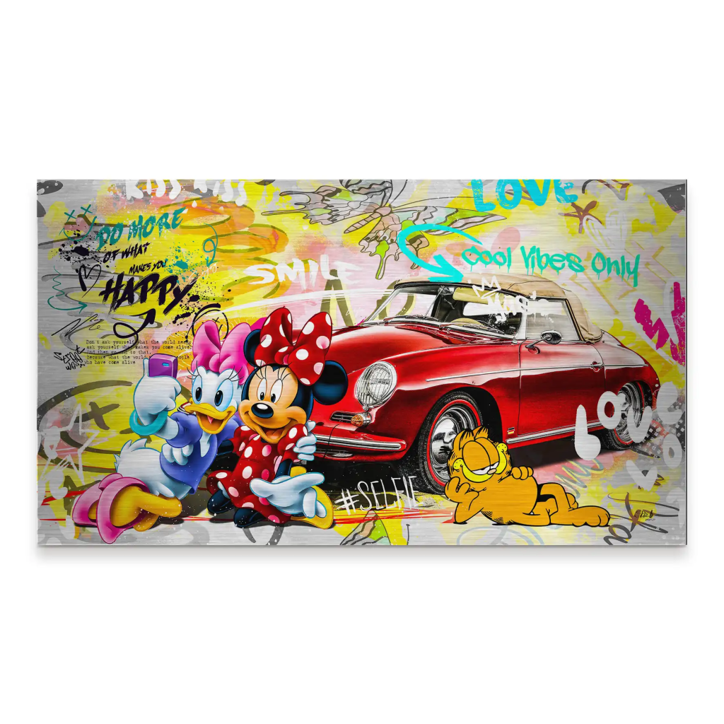 Minnie Speedster 356 Pop Art Style Alu Gebürstet INGALERIE