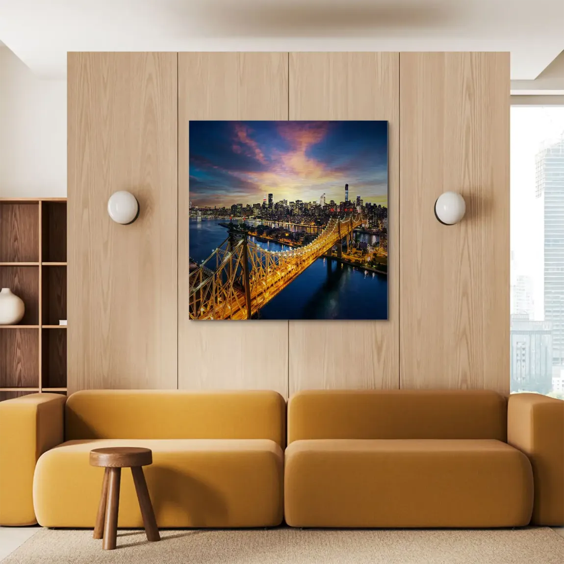 Manhattan Panorama Aluminiumbild gebürstet