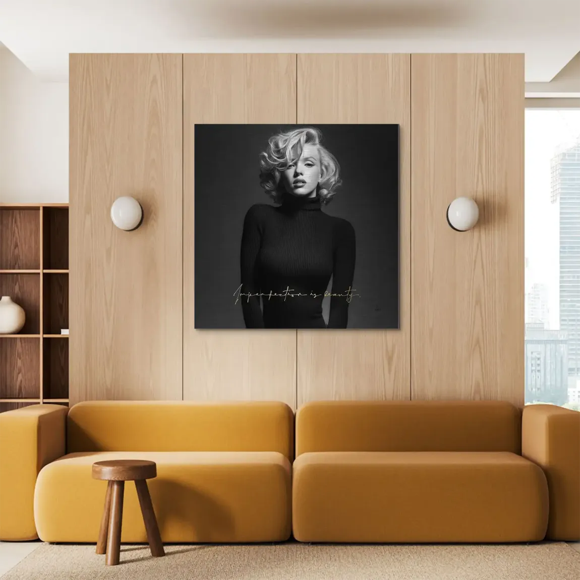 Marilyn Monroe Imperfection Aluminiumbild gebürstet