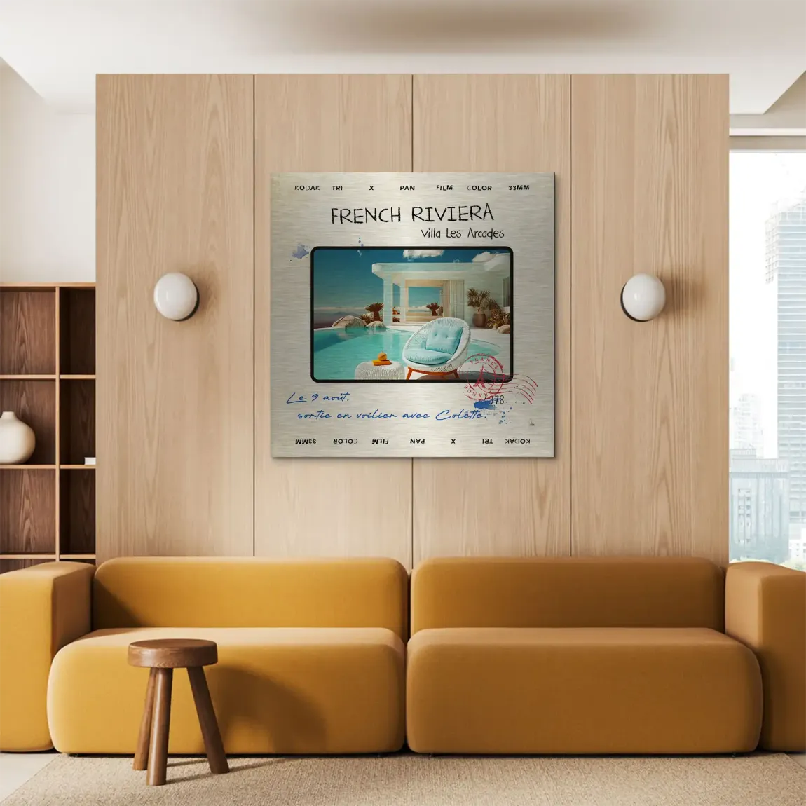 French Riviera Chic Wild Aluminiumbild gebürstet