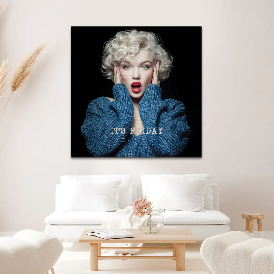 Marilyn Monroe It's Friday Alu Gebürstet Bild