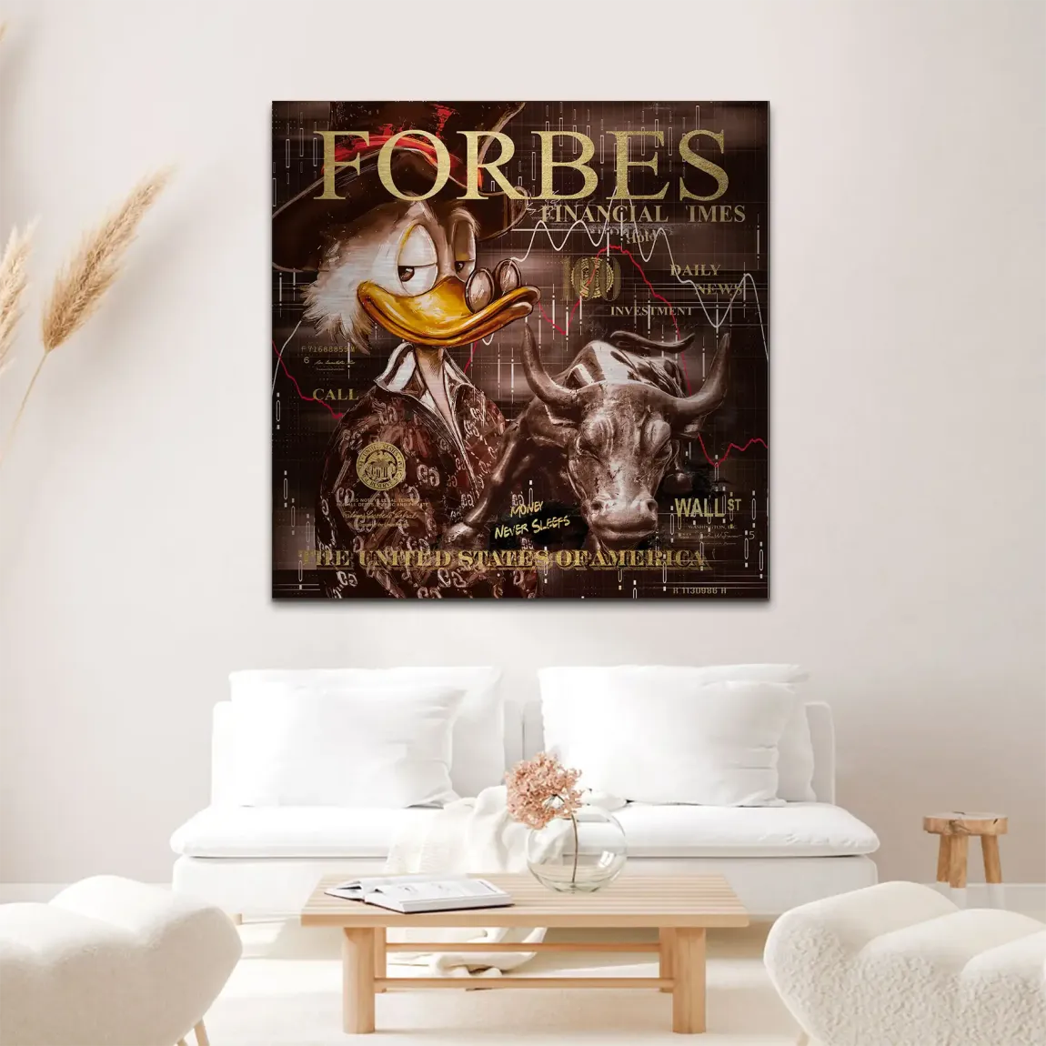 Dagobert Duck Wallstreet Vintage Alu Gebürstet Bild