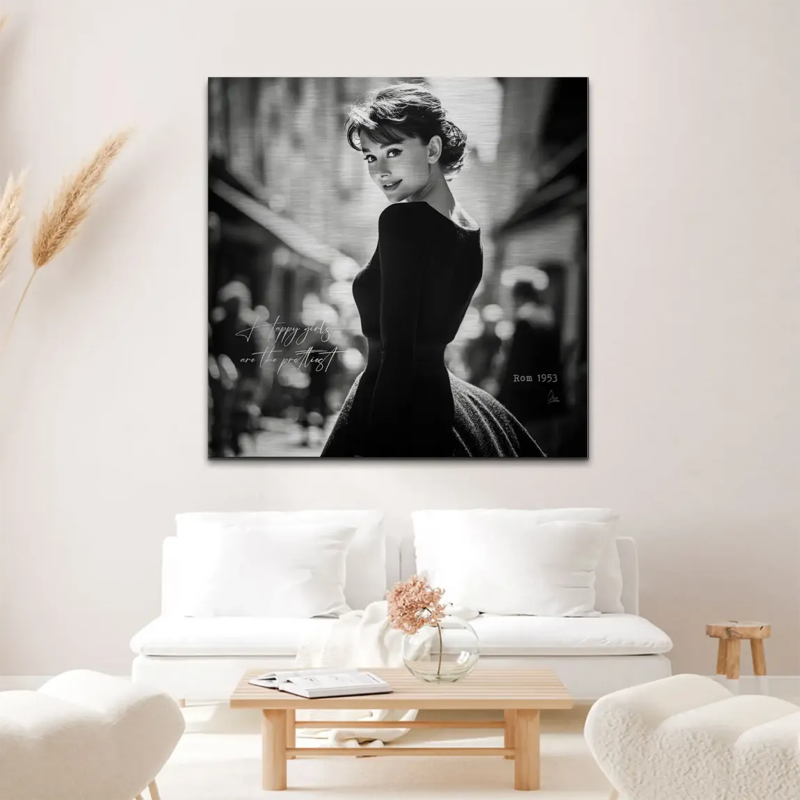 Audrey Hepburn Roma Alu Gebürstet Bild