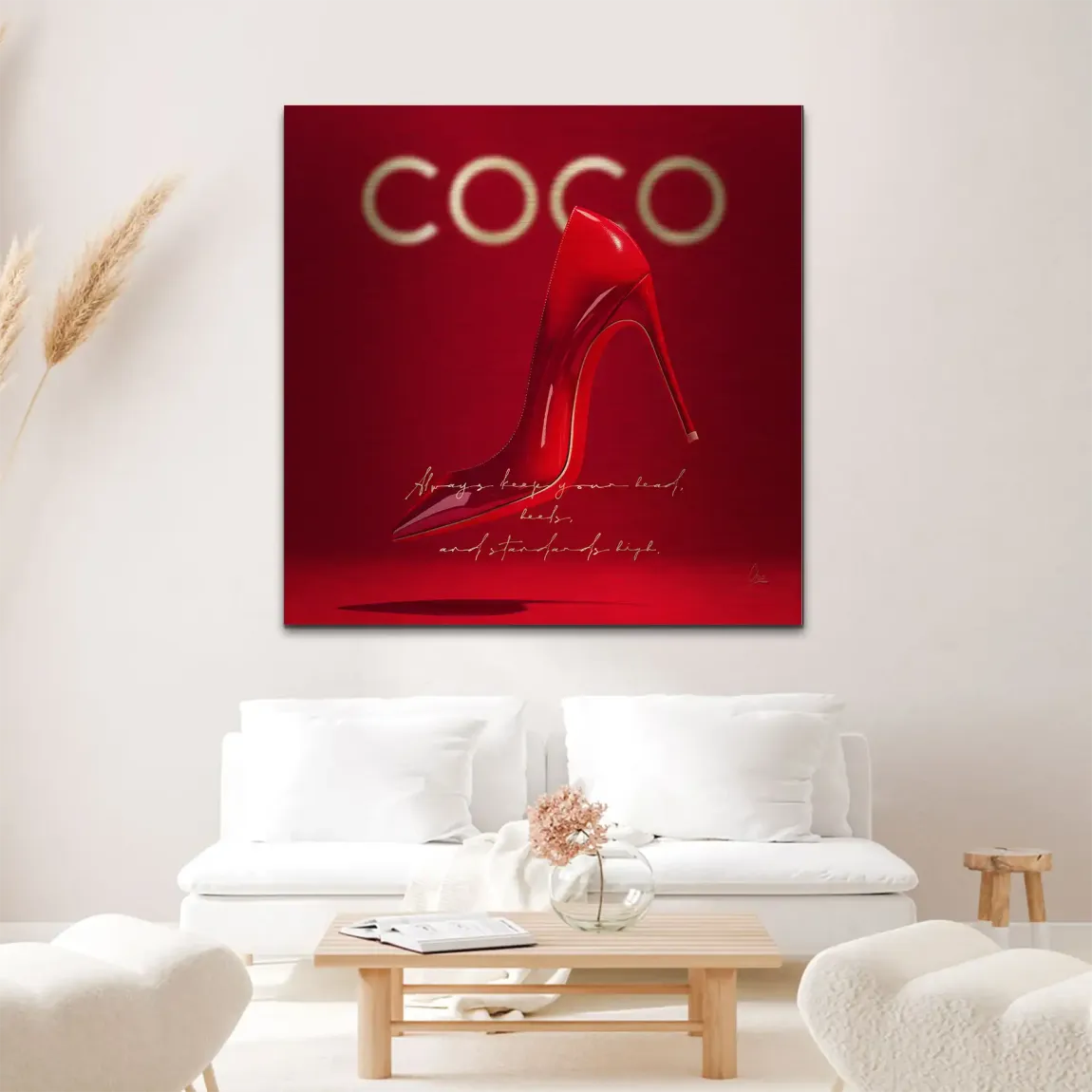 Red Coco Heels Alu Gebürstet Bild